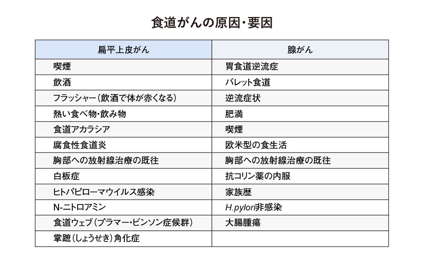食道がんの原因・要因